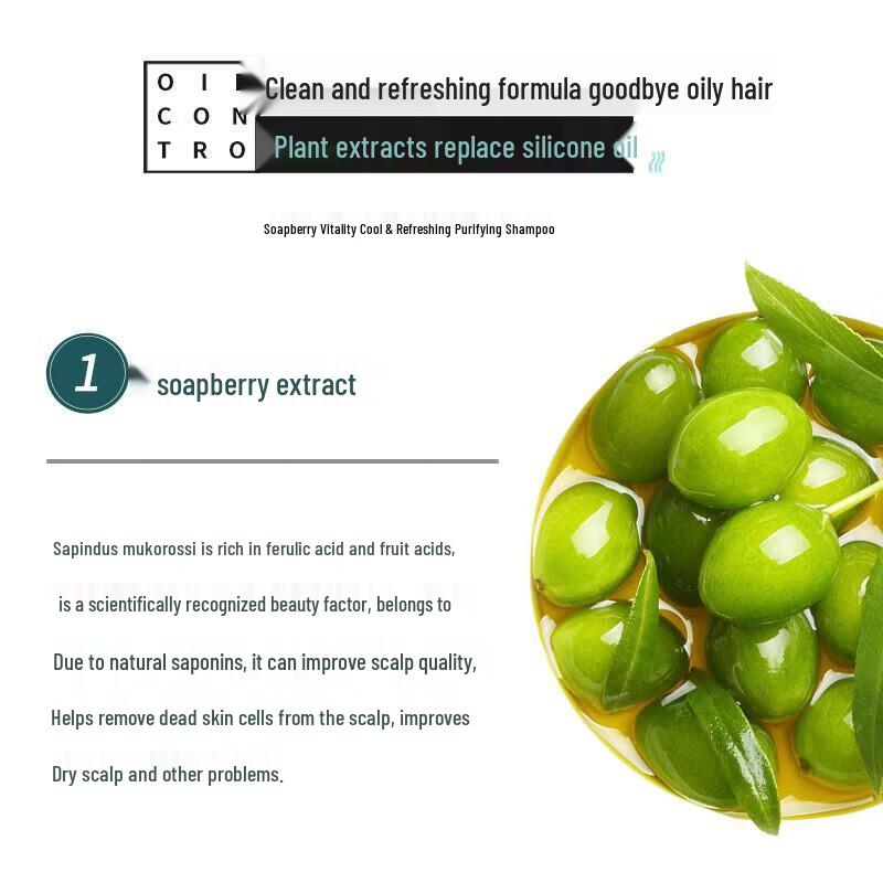 Ziyuan Men's Sapindus Vitality Cool & Clear Shampoo 535ml