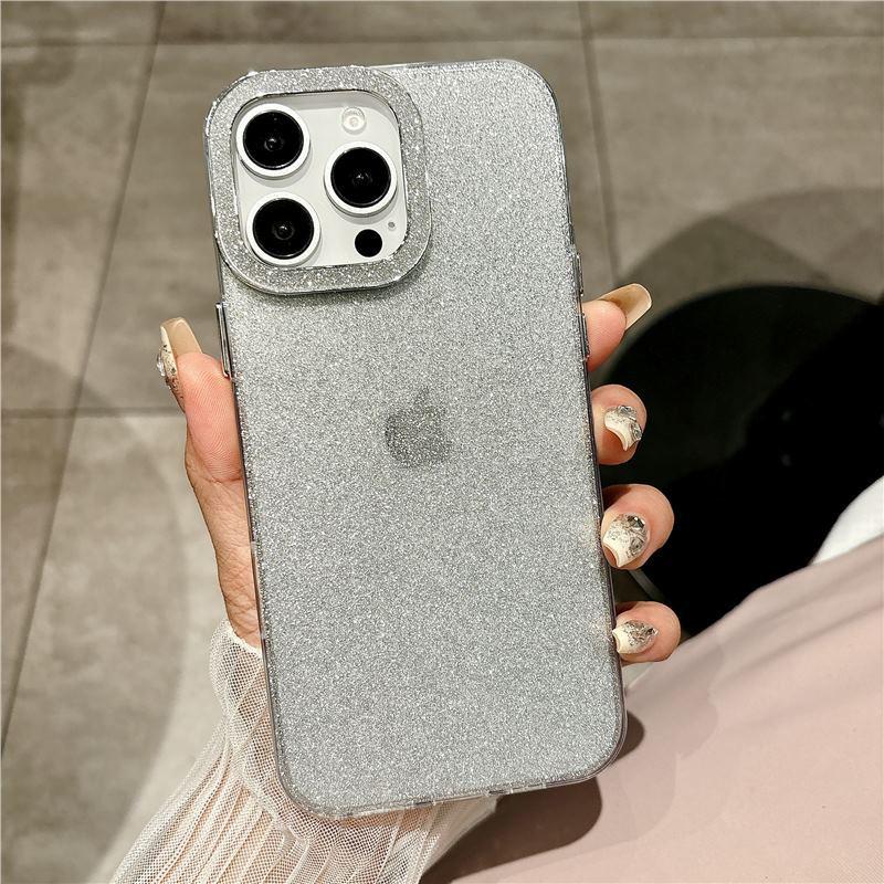 Luxury Glitter Lens iPhone 15 Pro Case – High-End Protective Cover for Apple 16/14/13 Pro.