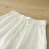 Japanese Pure Linen Women's Wide-Leg Elastic Waist Pants