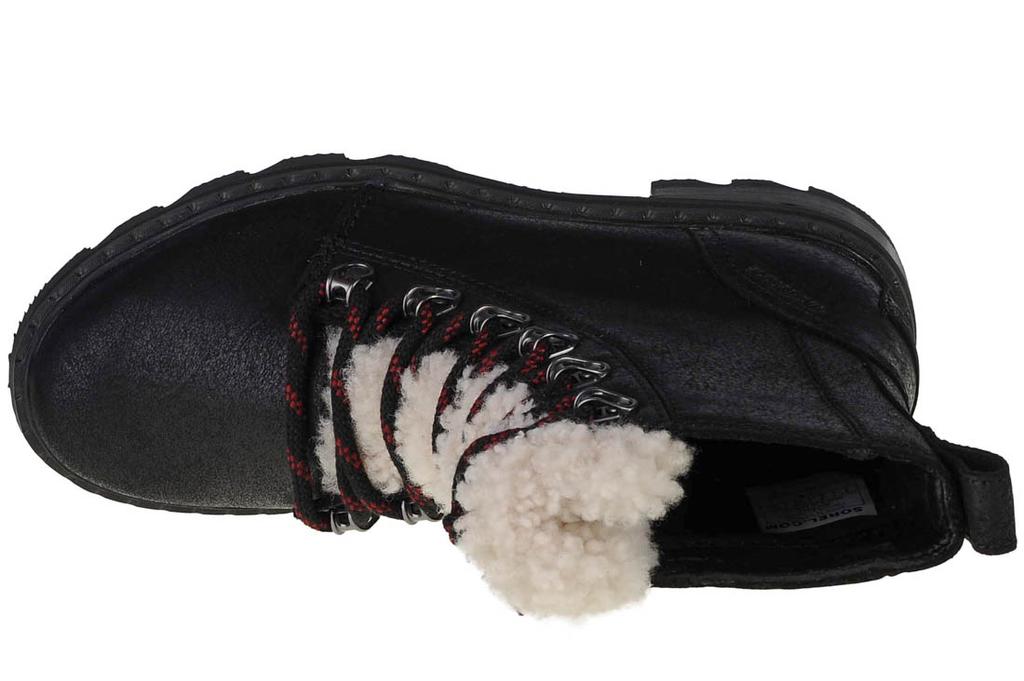 Sorel Lennox Lace Cozy WP Boot, Womens Black Winter Boots