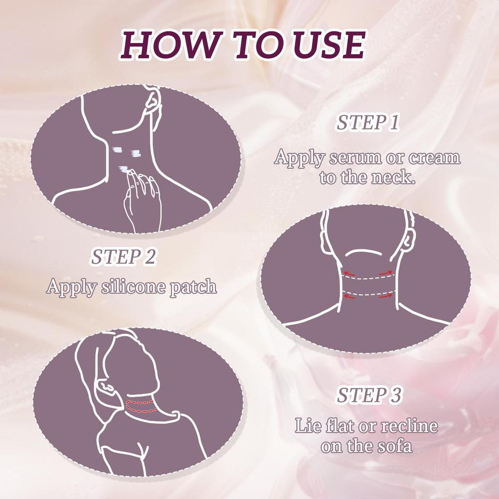 BOROLA Reusable Silicone Neck Wrinkle Patches for and Sagging Tightening and Smoothing Suitable for All Skin Types Skin Patches, Anti-Wrinkle