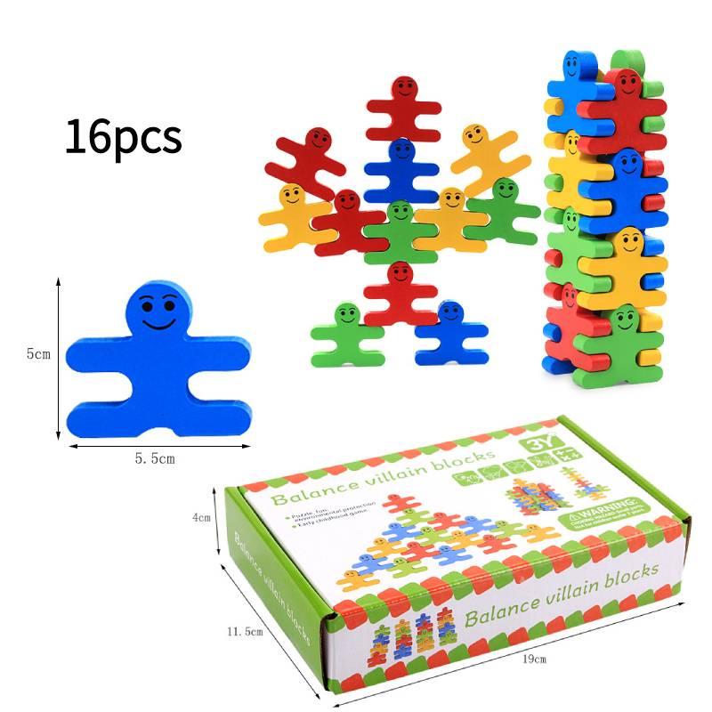 Cartoon Wooden Stacking Blocks For Kids  Early Education 0.3kg