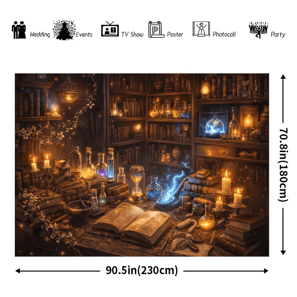 2D Planar Magic Theme Party Banner Background, Made of Polyester Material