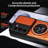 For Infinix Hot 60 Pro 4G Magnetic Case Ring Holder Foldable Kickstand TPU PC Phone Cover with Camera Lens Slider