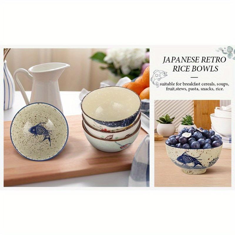 7,11 cm 4 ks Japonský retro keramický hrnek Asijský čínský kávový šálek Sada pro restauraci, jídelnu, statek, kavárnu, domov