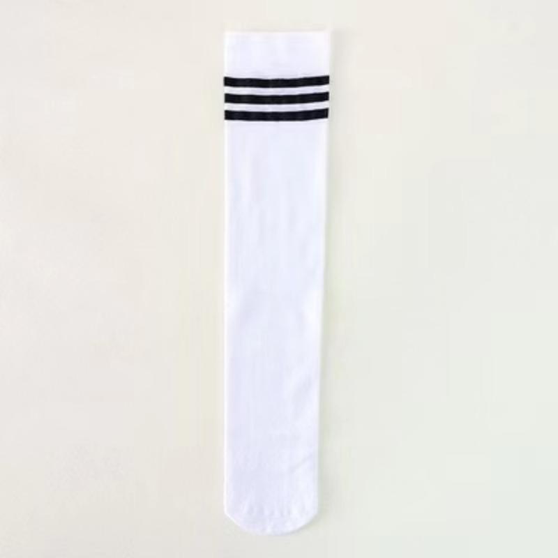 

Женские гольфы выше колена, сексуальные черные, белые, полосатые, длинные носки, чулки выше колена для женщин и девочек, теплые гольфы One Size белый