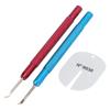 2Pcs Watch Hands Remover Alloy Steel Non Slip Handle Watch Needle Lever Repair Tool with Pad for Watchmakers