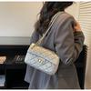 IELGY Ladies Messenger Bag Fashionable All-Match Diamond Chain Spring Summer One-Shoulder Underarm Small Square Bag