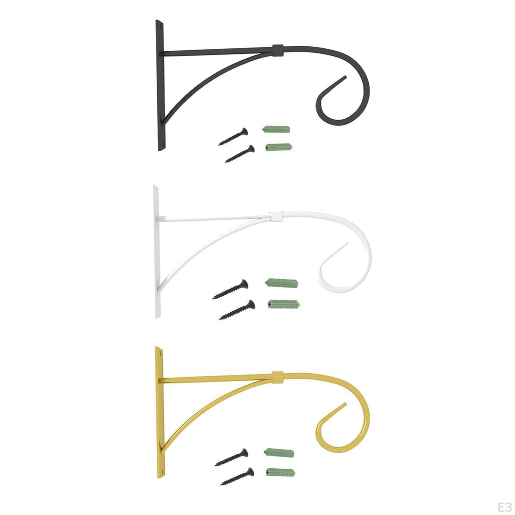 Bracket for Hanging Plants, Wall Mount Flower Baskets And Wind Chimes