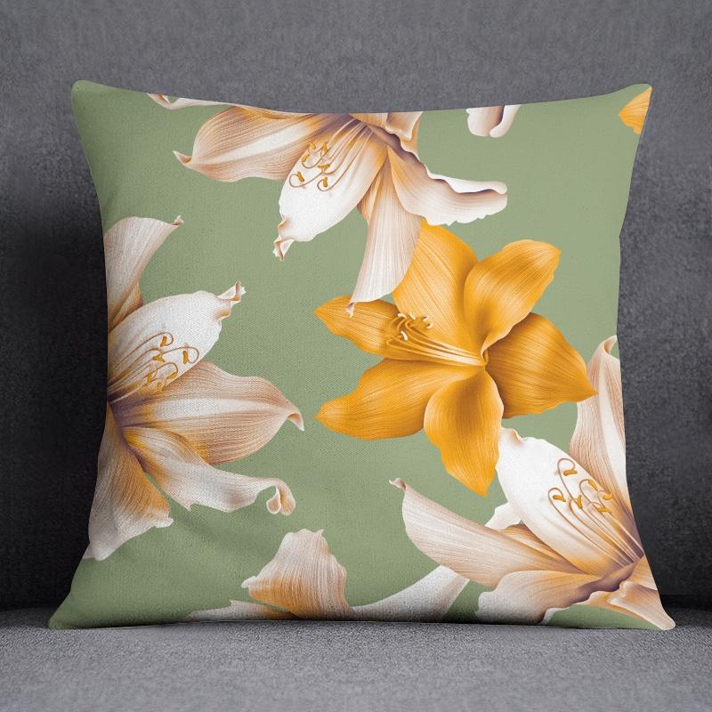 Colorful Pattern Tropical Flower Series Pillow Decorative Pillow Bedroom Sofa Car Cushion Cover Pillowcase (45cm*45cm)