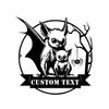 Custom Halloween Metal Sign Gothic Bat Wall Art for Family Home Decor
