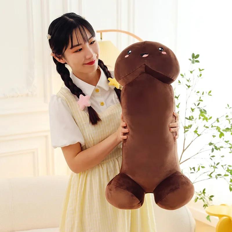 For Girlfriend Trick Penis Simulation Plush Toys Boys Dick Plushie Real-life Penis Hug Pillow Stuffed Sexy Interesting Gifts