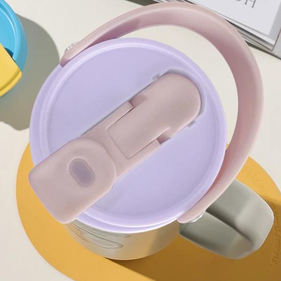 Plastic Cup Lid with Straw Hole for 30 Oz Tumbler Colorful Reusable Spill Proof Cup Cover Iced Drinks Coffee Water Lid for Drinking Utensils