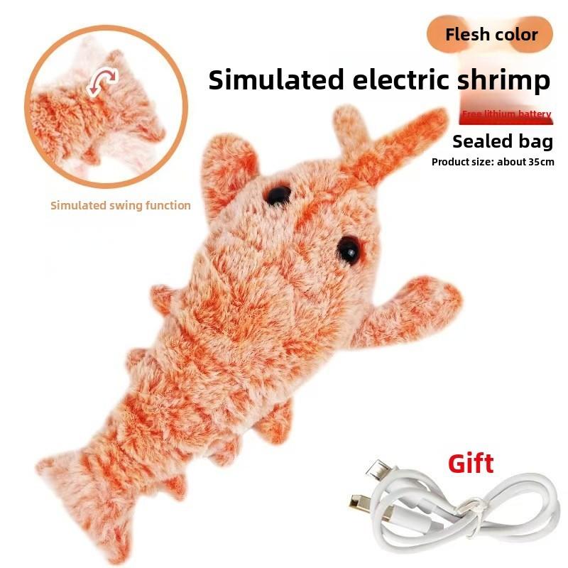 Dog Lobster Floppy Toys Plush Jumping Interactive Toy Motion Chew Pet Play