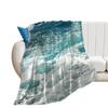 Ozeanwellen Bedruckte Decke für Sofa Bett Reise Camping Wohnzimmer Büro Klimadecke für Alle Jahreszeiten Geschenke