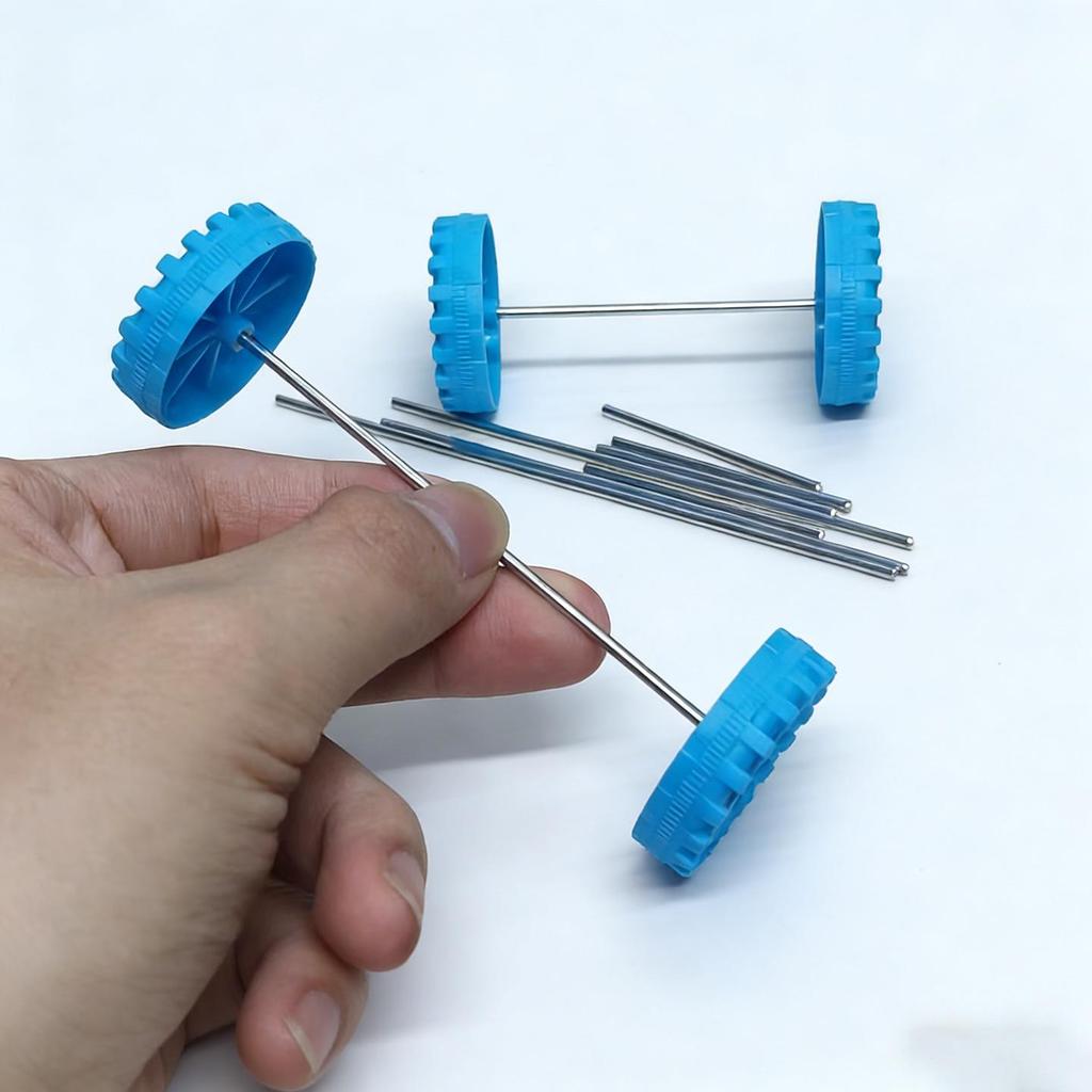 30mm/35mm Toy Car Model Plastic Wheels & Axles – Four-Wheel Drive Parts