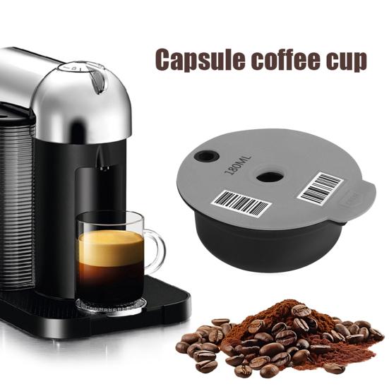 Reusable Coffee Capsules for Bosch Tassimo 60/180ML Refillable Espresso Pods for Espresso Cappuccino Eco-Friendly PP Filter Basket