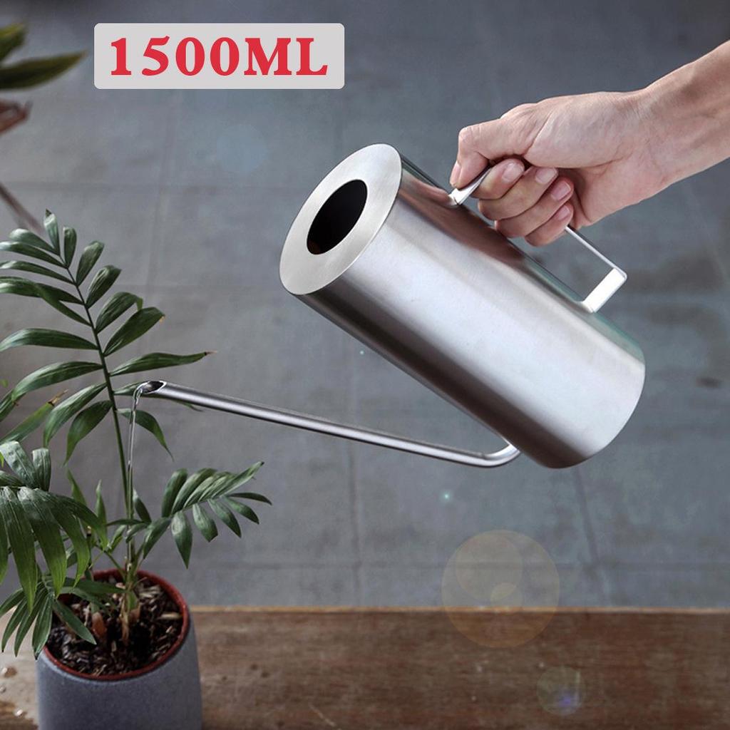 Stainless Steel Indoor Watering Can with Long Spout and Spray Bottle for Gardening and Plant Care