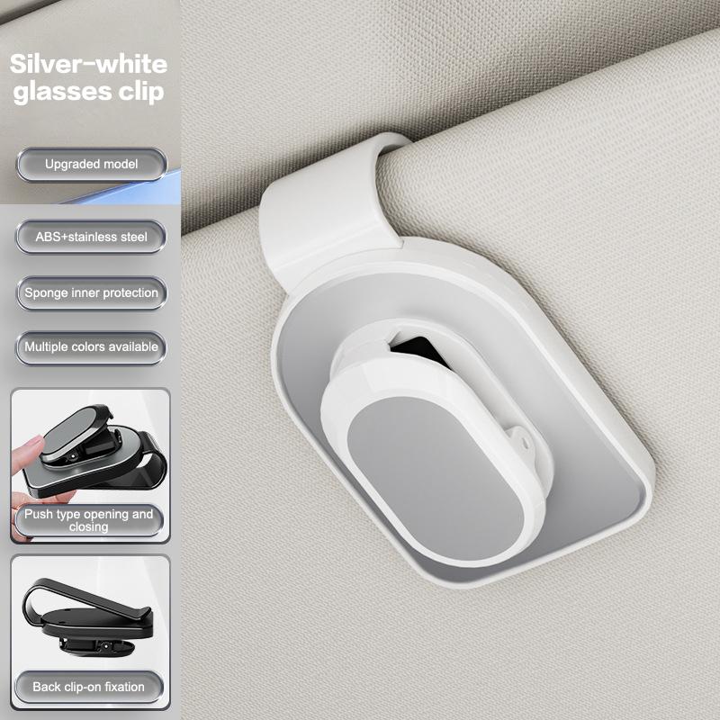 

Универсальные автомобильные держатели для солнцезащитных очков, магнитный кожаный держатель для очков, держатель для очков с билетами, аксессуары для автомобильных козырьков