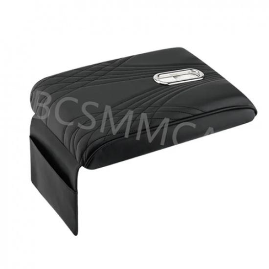 Leather Car Armrest Cushion Cover Center Console Box Elbow Rest Pad Protector