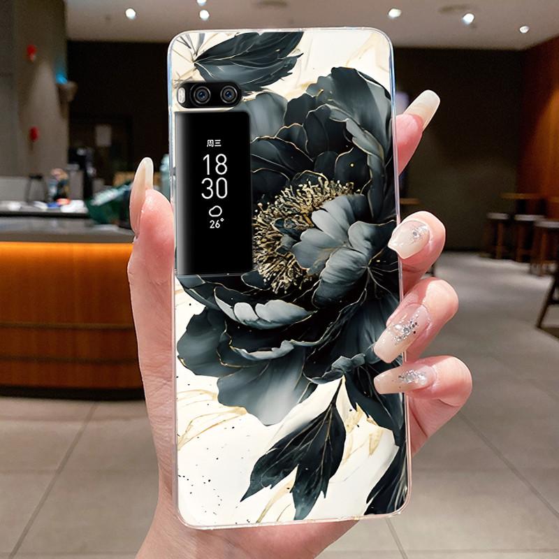 Phone Case For Meizu Pro 7 Case For Meizu Pro 7 Plus Capa Coque Flower Butterfly Thin Covers Transparent Soft Silicone TPU Cover