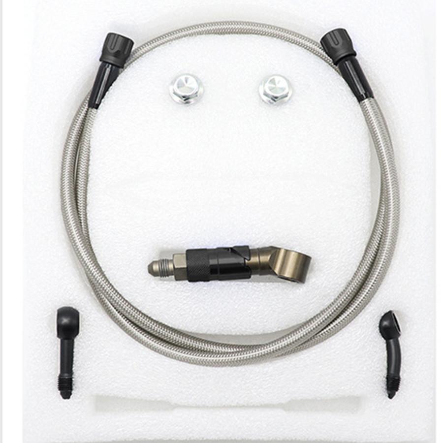 80cm CNC AN3 Brake Line Fluid Quick Release Connect Adapter Set Universal Black
