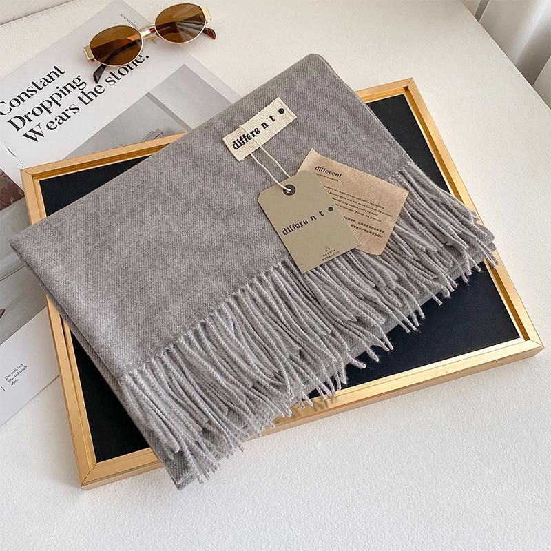 45 Color Winter Scarf For Women Long Warm Cashmere Scarves Hijab Solid Lady Shawl Wrap Female Pashmina Bandana Head Stole