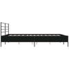 Bed Frame Black 200x200 cm Particleboard and Metal
