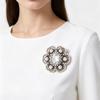 Baroque Style Brooches for Women with Rhinestones Pearls Unisex Design for Elegant or Formal Attire
