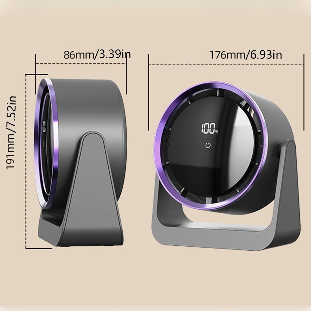 Wireless Desk Air Circulator Silent Air Ventilator Bladeless Fan Electric Turbo Fan  Kitchen