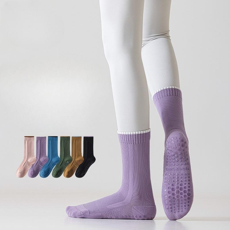Yoga Socks, Women's Anti-slip Mid-calf Pilates Socks, Sports Floor Socks, Summer Women's Long Stockings