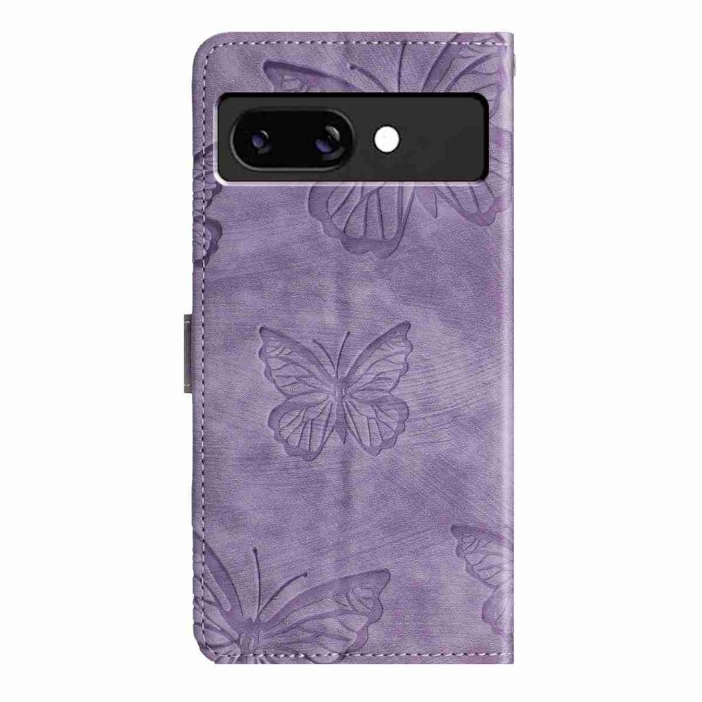 For Google Pixel 6 /Pixel 7 /Pixel 8 /Pixel 9 /Pixel 10 series...Faux Leather Wallet Case with Butterfly Design,Card Slots & Shockproof Protection
