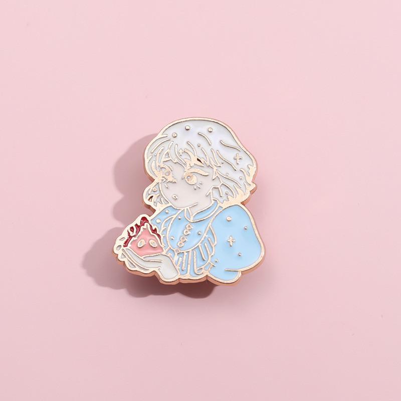 Adorable Cartoon Character Brooch Creative Anime Design Cute Metal Pin For All Ages