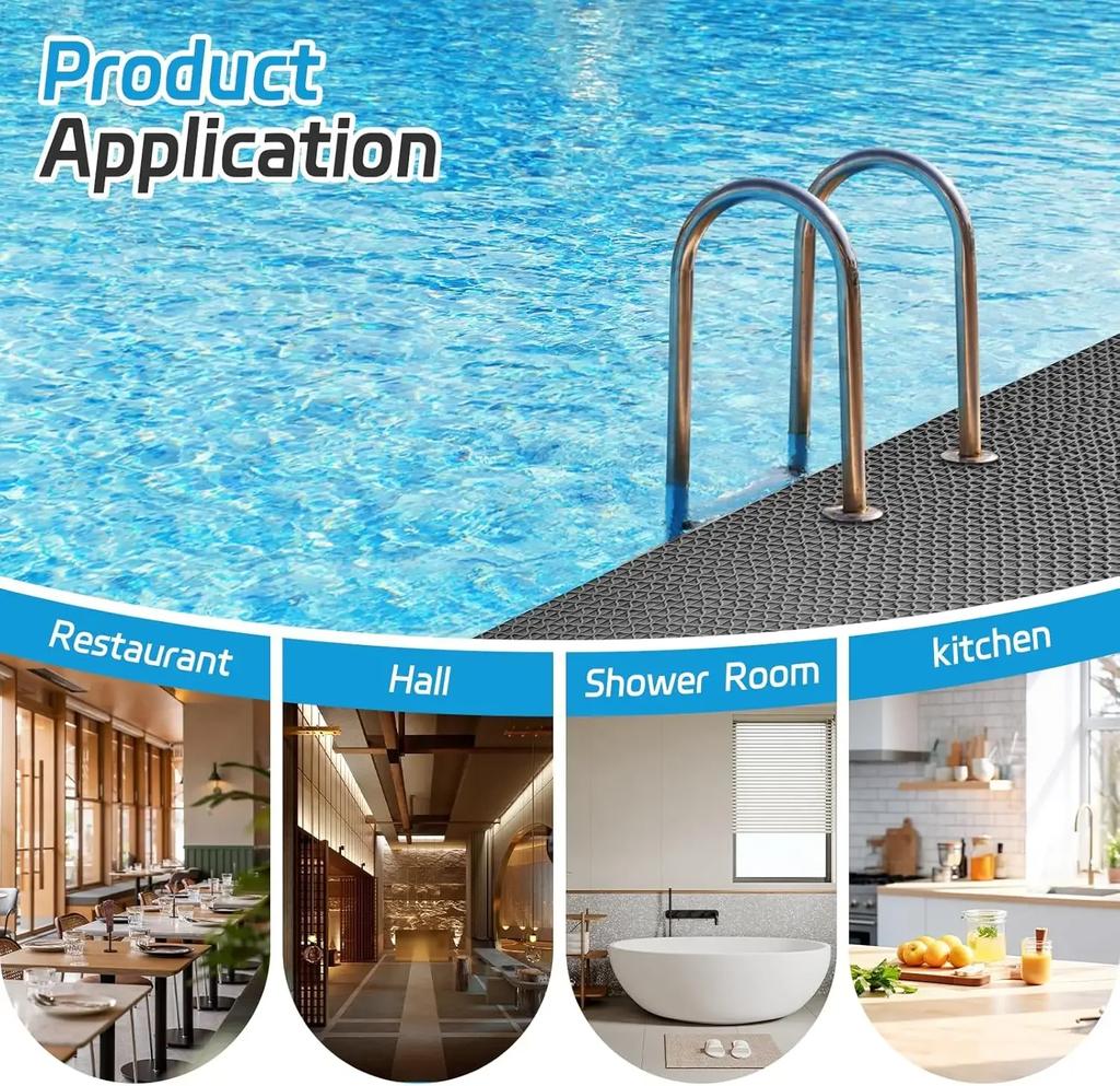 Waterproof Dirt-resistant Foot Mats Plastic PVC Kitchen Bathroom Outdoor Pool Carpet Non-slip Mats Household Non-slip Floor Mats