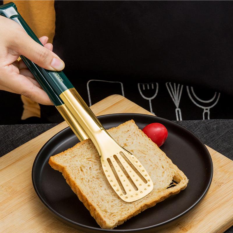 Stainless Steel Food Tongs Reusable BBQ Grilling Tong Steak Salad Bread Buffet Non-Stick Clip Cooking Clamp Kitchen Accessories