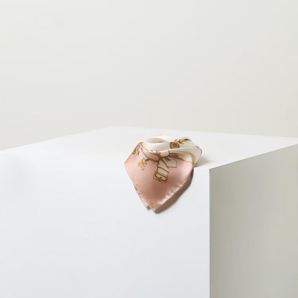 Daks Pink Print Silk Scarf Dcsc5e191p2 [25ss] Single option