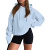 Women's  Long-sleeved Solid Color Plus Velvet Thickened Women's Hooded Sweatshirt