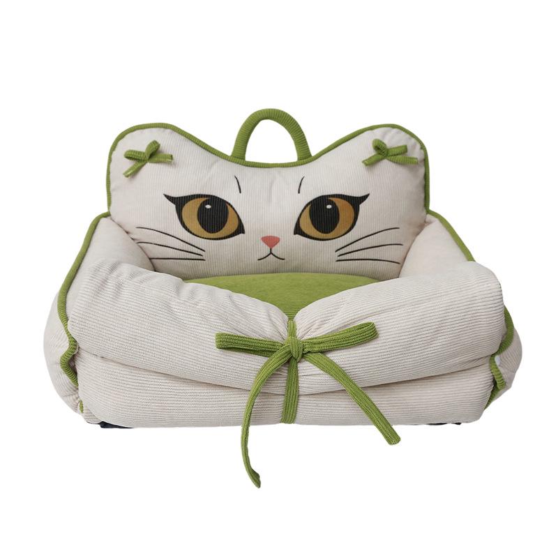 Winter Cartoon Sofa Bed: Washable Sleep Mat for Small Dogs & Cats