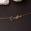 Vlastní náhrdelník pro ženy Personalizovaný přívěsek s kurzívním písmenem Šperky z nerezové oceli Pánský řetízek Choker Obojek Personalizado