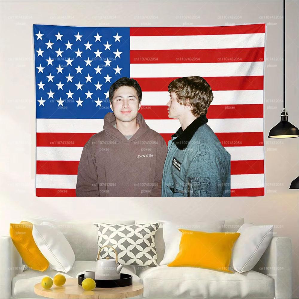 

Heated Rivalry Humorous Flag Tapestry Bar Bedroom Party Home Wall Decor 74x94cm(29x37in)