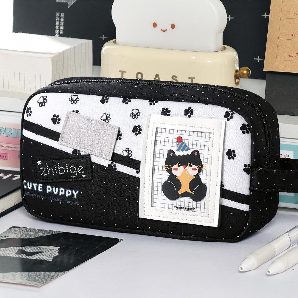 Handheld Pen Bag Large Capacity Pencil Pouch Portable Stationery Organizer Gift