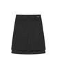 Miseki Seoul Side Sheer Layered Midi Wrap Skirt Black