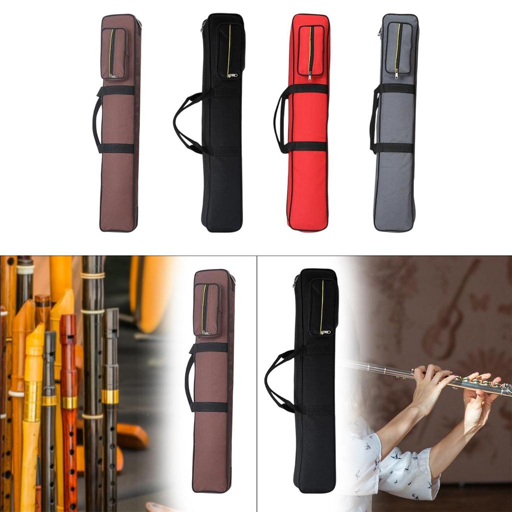 Bamboo Flute Carrying Case Organizer Accessories with Shoulder Strap Handbag