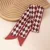Women's Red Double-Sided Silk Scarf: Versatile Ribbon for Professional OL Wear or Headband, Perfect for Spring/Summer Korean Fashion.