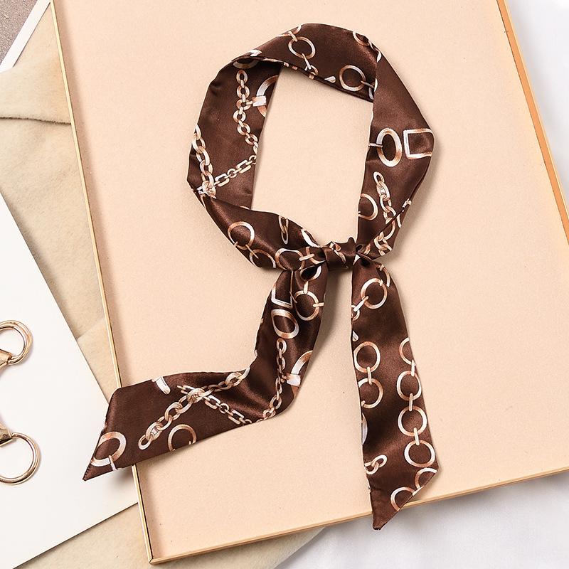 

Skinny Silk Scarf Hair Strip Silk Ribbon Small Neck Scarves Bag Handle Ribbon Scarf Kerchief Ladies Ribbon Hair Band Small Scarf