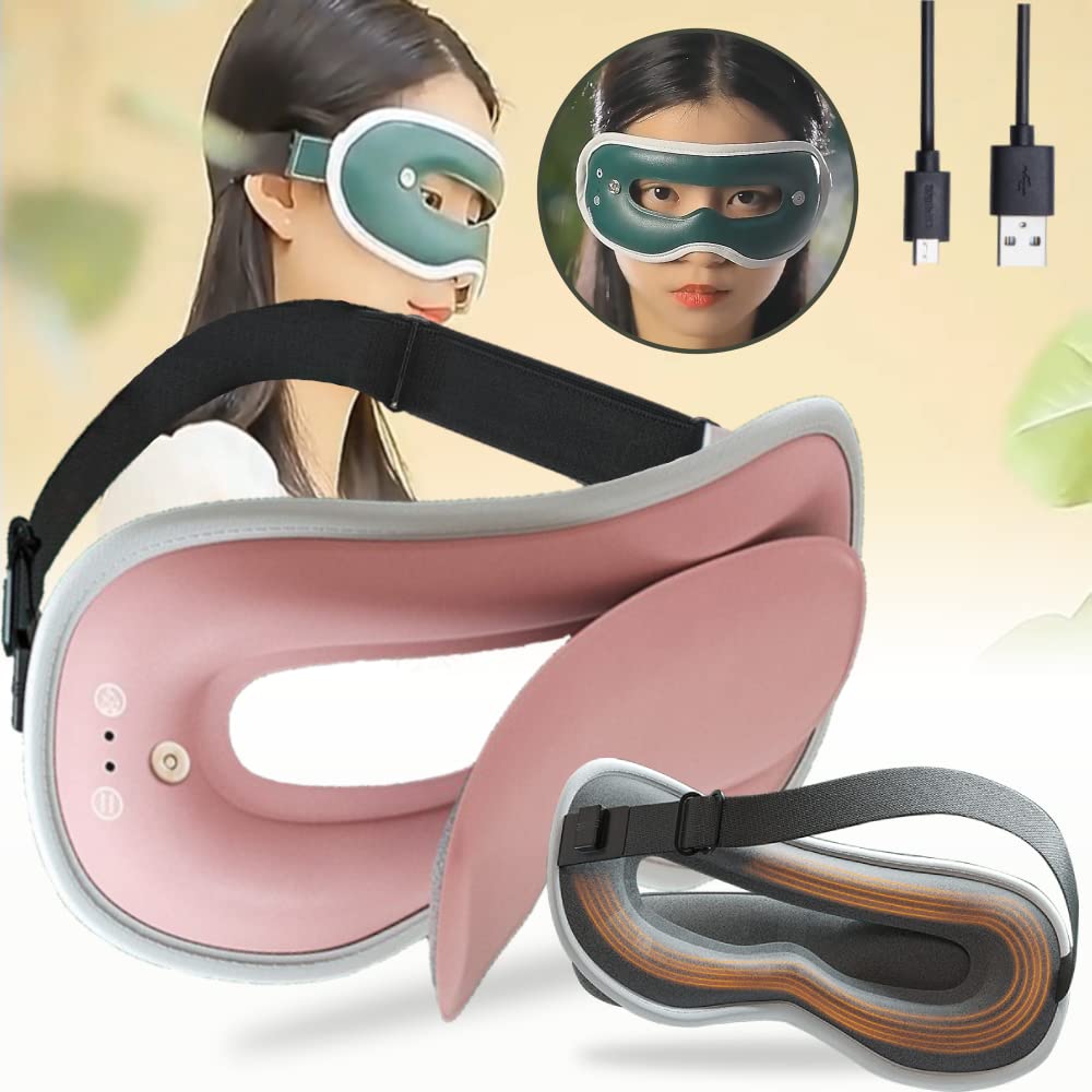 Eye Mask for with 3 Heating 7 Vibration and Adjustable Light Slim and No A Great Gift for Respect for the Aged or Any Perfect for Lunch or Business