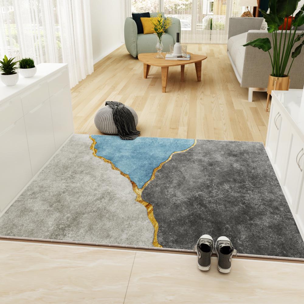 Wabi-Sabi Style Luxury Non-Slip Velvet Entrance Mat for Porch and Bedroom.