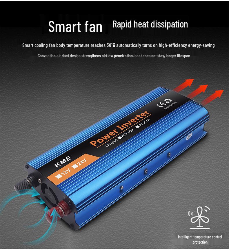 Smart Car Solar Inverter 12V/24V To 220V Converter