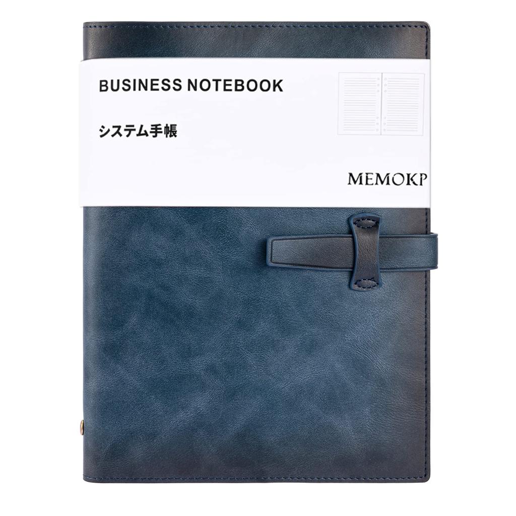 A5 System Genuine Business Memo Pocket Card Schedule Office Loose Pen Holder Refill Graduation Promotion Gift Planner, Leather, 6-Ring, Planner, Pad,