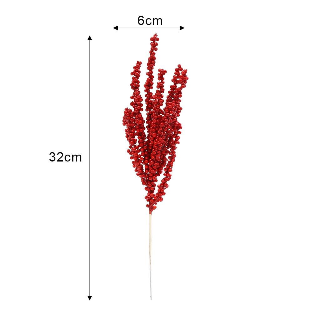 30/1pc Weihnachten Künstliche Red Berry Zweig DIY Kranz Holly Berry Stem Blumen Geschenk Weihnachten Baum Ornamente Home Party dekoration